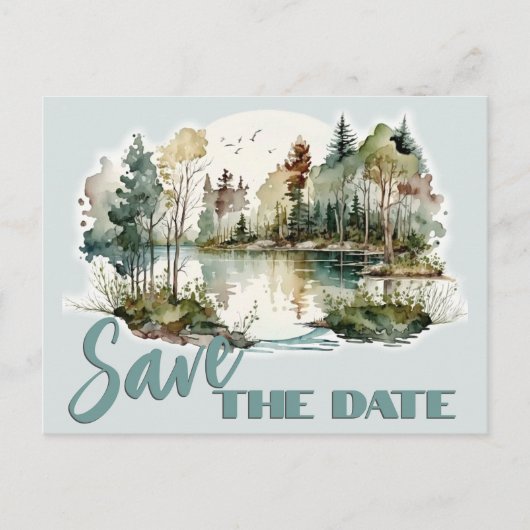 Reunion Party Lakeside landschap aankondiging (Voorkant)