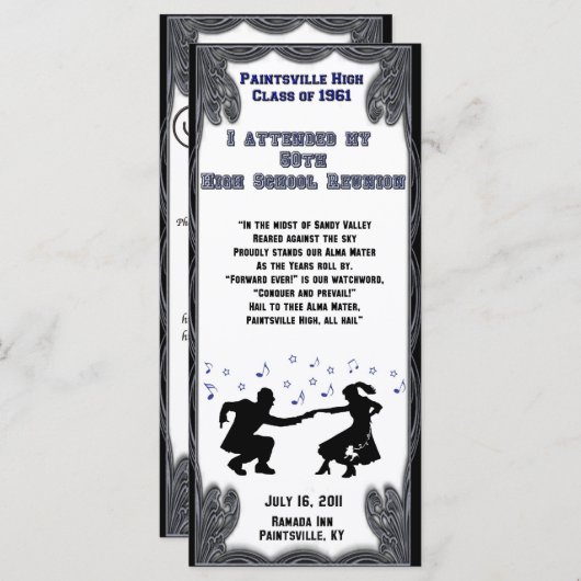 Reunion-rackkaart2 Programmakaart (Voorkant / Achterkant)