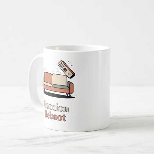 Reunion Reboot | Holiday Chaos Humor Koffiemok (Voorkant links)