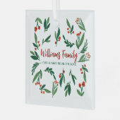 Reunion Red Green Holly Berry Glas Ornament (Voorkant links)