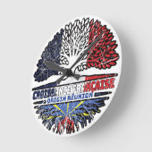 Réunion Réunionese French Tree Roots Flag Ronde Klok (Hoek)