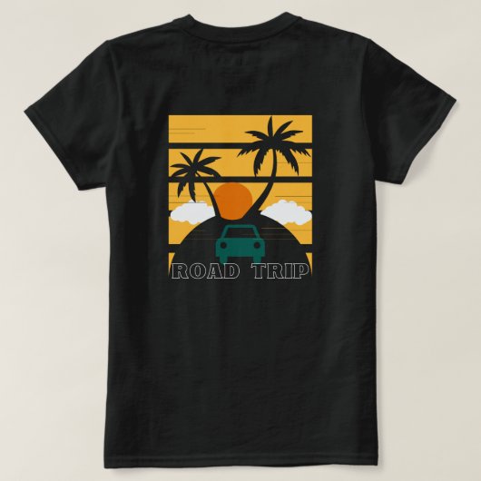 Reunion Road Trip op achteren en voorzijde T-shirt (Design achterkant)