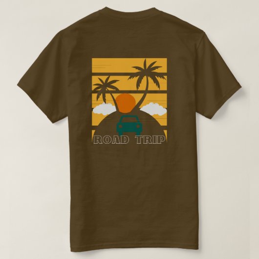 Reunion Road Trip op achteren en voorzijde T-shirt (Design achterkant)