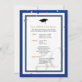 Reunion Royal Blue Accent Color van 50 jaar Kaart (Achterkant)