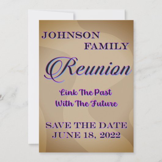 Reunion Save the Date Invitation Kaart (Voorkant)