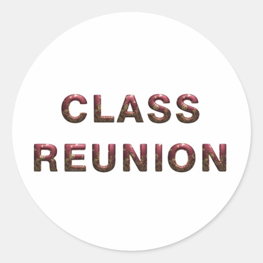 Reunion t - shirts klasse ronde sticker (Voorkant)