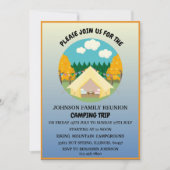 Reunion van de Cute Tree & Tent Summer Camping Kaart (Voorkant)
