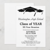 Reunion van de klasse Black and White Gradus Caps Kaart (Voorkant / Achterkant)