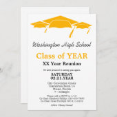 Reunion van de klasse Oranje Gradukappen Kaart (Voorkant / Achterkant)