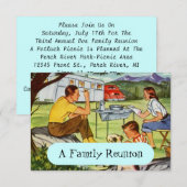 Reunion van de Retro  Camper Family Kaart (Voorkant / Achterkant)