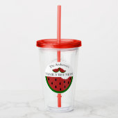 Reunion van de watermeloenzomerfamilie acryl drinkbeker (Voorkant)