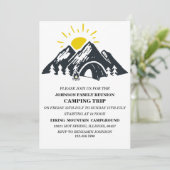 Reunion van de zwarte en witte campingband kaart (Staand voorkant)