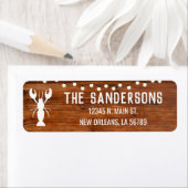 Reunion van het Afstuderen van Crawfish Boil Etiket (Insitu)