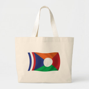 Reunion Vlag Boodschappentas Grote Tote Bag