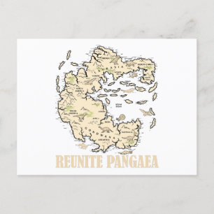 Reunite Pangaea Wereldkaart Geschiedenis Funny Geo Briefkaart
