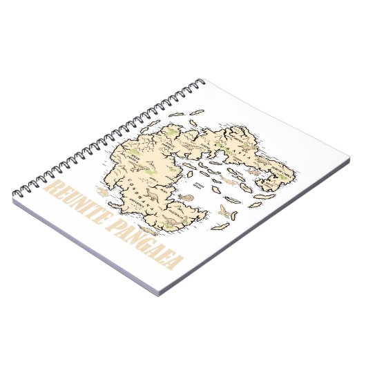 Reunite Pangaea Wereldkaart Geschiedenis Funny Geo Notitieboek (Linkerzijde)