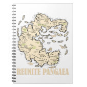 Reunite Pangaea Wereldkaart Geschiedenis Funny Geo Notitieboek (Voorkant)