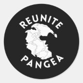 Reunite Pangea Geology Ronde Sticker (Voorkant)