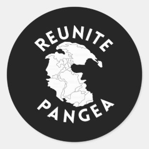 Reunite Pangea Geology Ronde Sticker