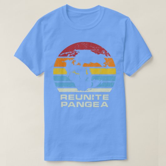 Reunite Pangea retro sunrise stijl T-shirt (Design voorkant)