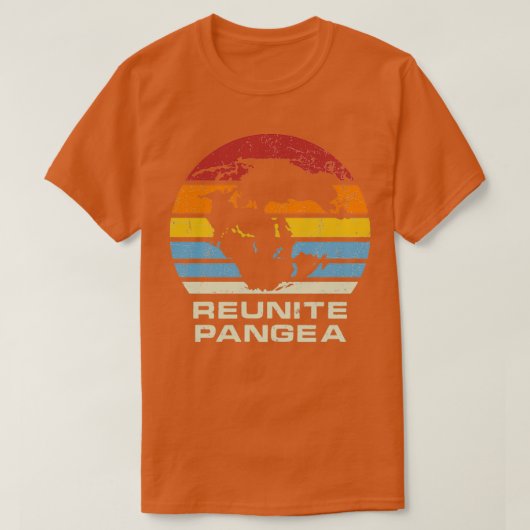 Reunite Pangea retro sunrise stijl T-shirt (Design voorkant)