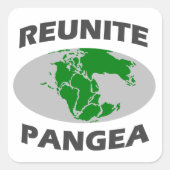 Reunite Pangea Vierkante Sticker (Voorkant)