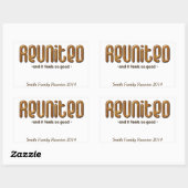 Reunited Custom Family Reunion Rechthoekige Sticker (Vel)