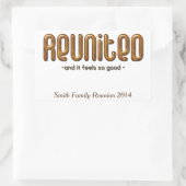 Reunited Custom Family Reunion Rechthoekige Sticker (Tas)