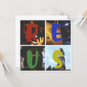 Reus 2x2 op Wenskaart Kaart (Voorkant / Achterkant in situ)