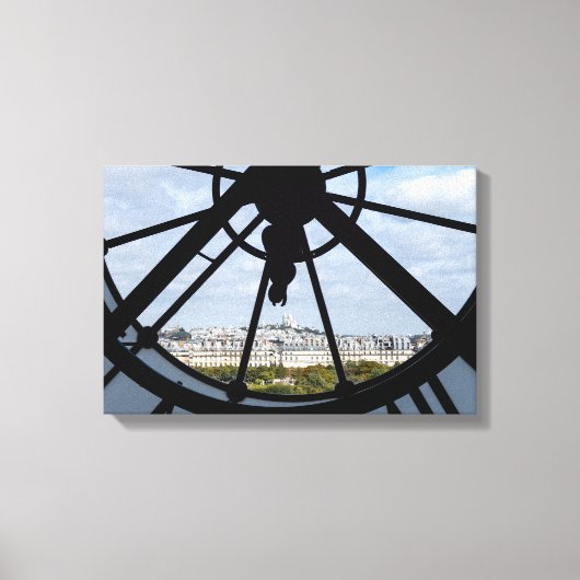 Reus klok van glas in het Musée d'Orsay - Parijs Canvas Afdruk (Voorkant)