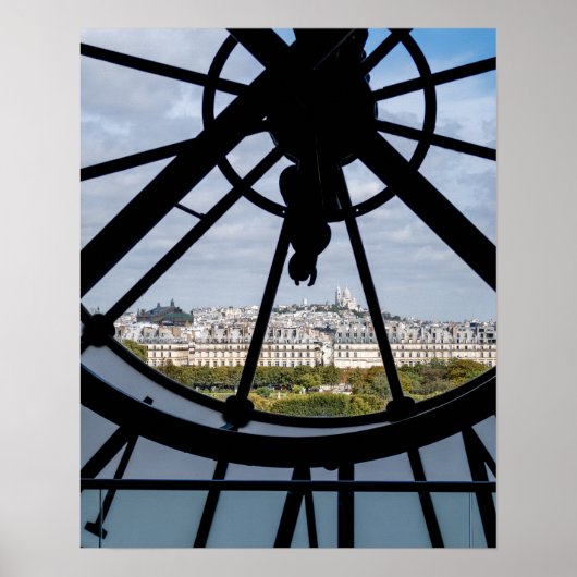 Reus klok van glas in het Musée d'Orsay - Parijs Poster (Voorkant)