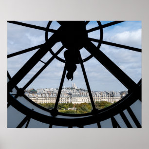 Reus klok van glas in het Musée d'Orsay - Parijs Poster