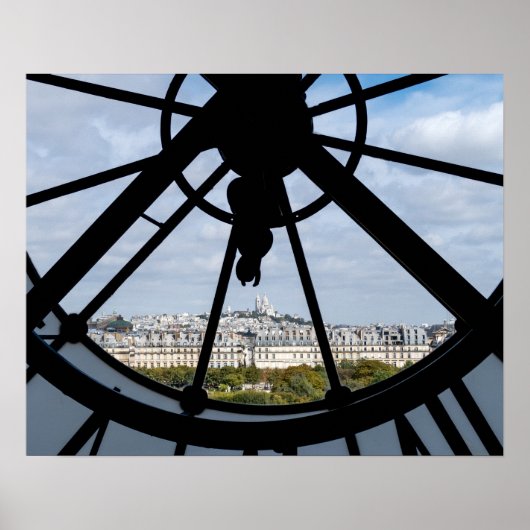 Reus klok van glas in het Musée d'Orsay - Parijs Poster (Voorkant)