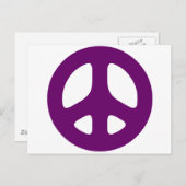 Reus Paarse Vredesbord Briefkaart (Voorkant / Achterkant)