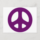 Reus Paarse Vredesbord Briefkaart (Voorkant)