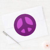 Reus Paarse Vredesbord Ronde Sticker (Envelop)