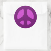 Reus Paarse Vredesbord Ronde Sticker (Tas)