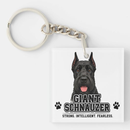 🐾 Reus Schnauzerliefhebber Cadeau🐾 Sleutelhanger (voorkant)