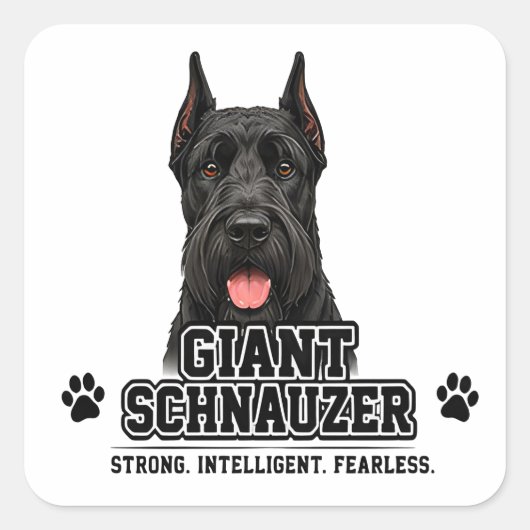 🐾 Reus Schnauzerliefhebber Cadeau🐾 Vierkante Sticker (Voorkant)