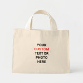 Reusable Everyday | Add Text, Photo or Design Your Mini Tote Bag (Voorkant)