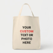Reusable Everyday | Add Text, Photo or Design Your Tote Bag (Voorkant)
