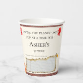 Reusable & Personalized Firefighter Eco-Friendly Papieren Bekers (Achterkant)