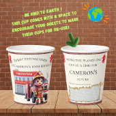 Reusable & Personalized Firefighter Eco-Friendly Papieren Bekers