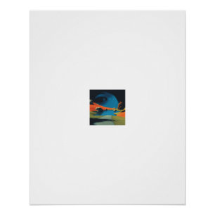 Reusachtig Blauw Oog Surreal Dal Perfect Poster