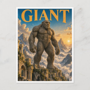 Reusachtig, gotisch fantasymonster briefkaart