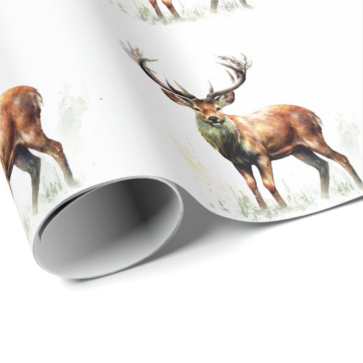 reusachtig hert in een rack cadeaupapier (Rol Hoek)