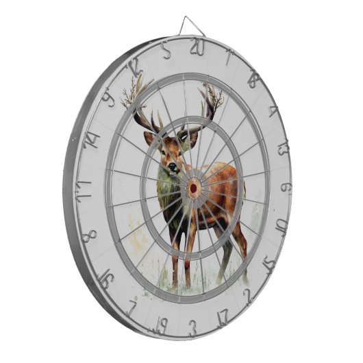 reusachtig hert in een rack dartbord (Voorkant Links)