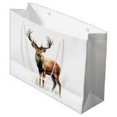 reusachtig hert in een rack groot cadeauzakje (Voorkant Gekanteld)