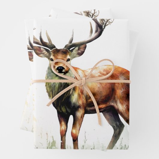 reusachtig hert in een rack inpakpapier vel (In situ)