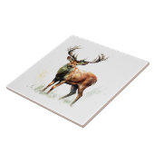 reusachtig hert in een rack tegeltje (Zijkant)